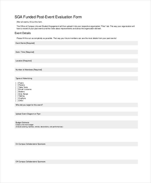 event evaluation pdf