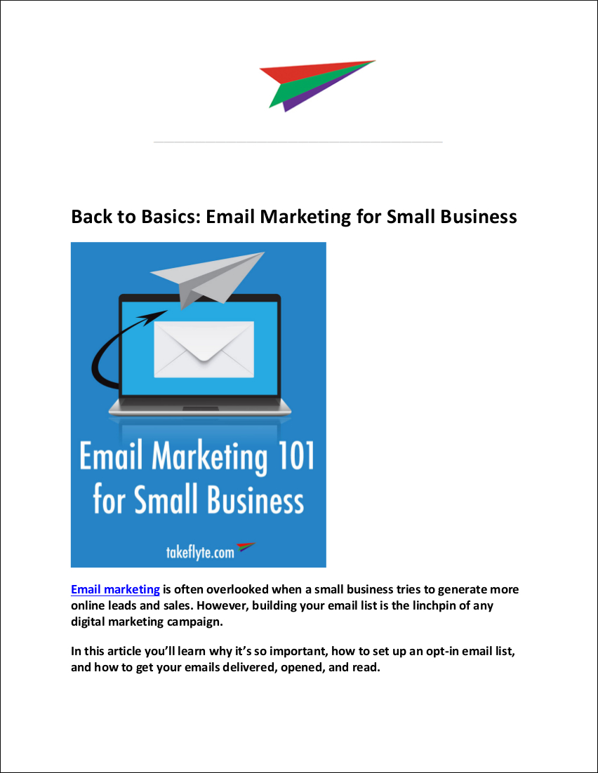 email marketing examples pdf