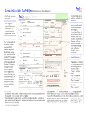 fedex international air waybill blank form pdf