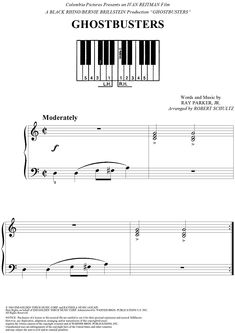 ghostbusters theme song sheet music pdf