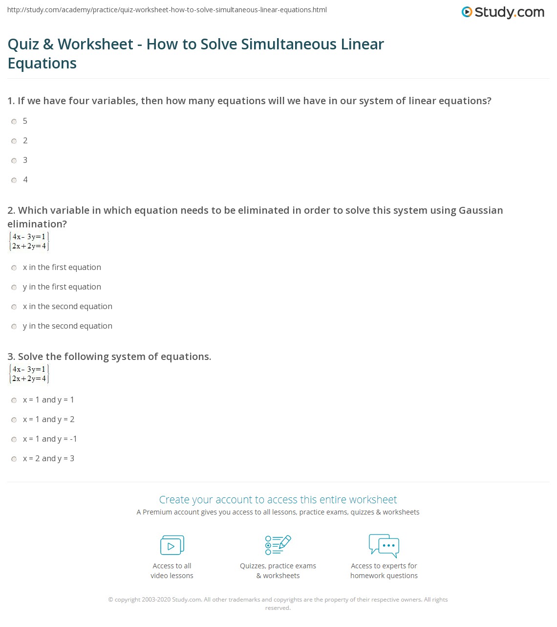 how to solve simultaneous equations with 3 variables pdf