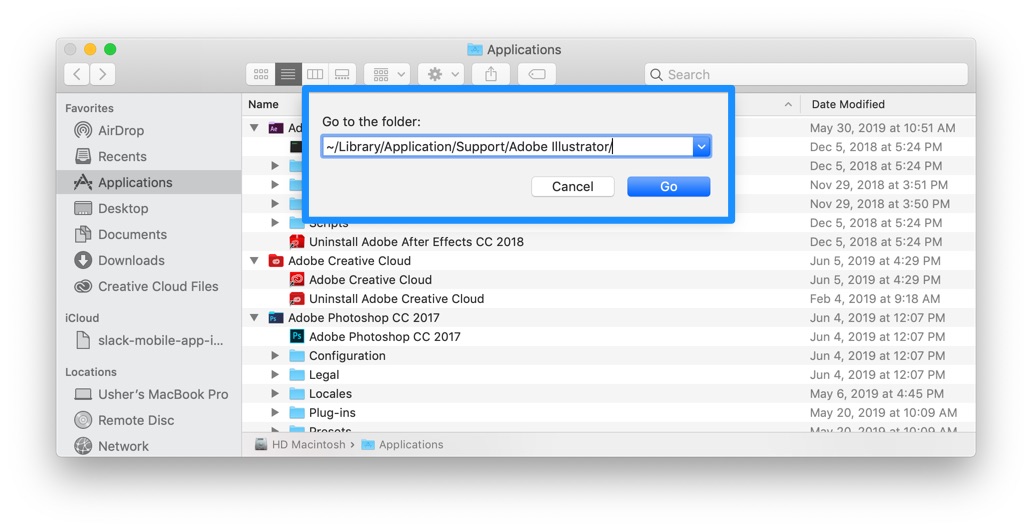 how to find an installed application on mac