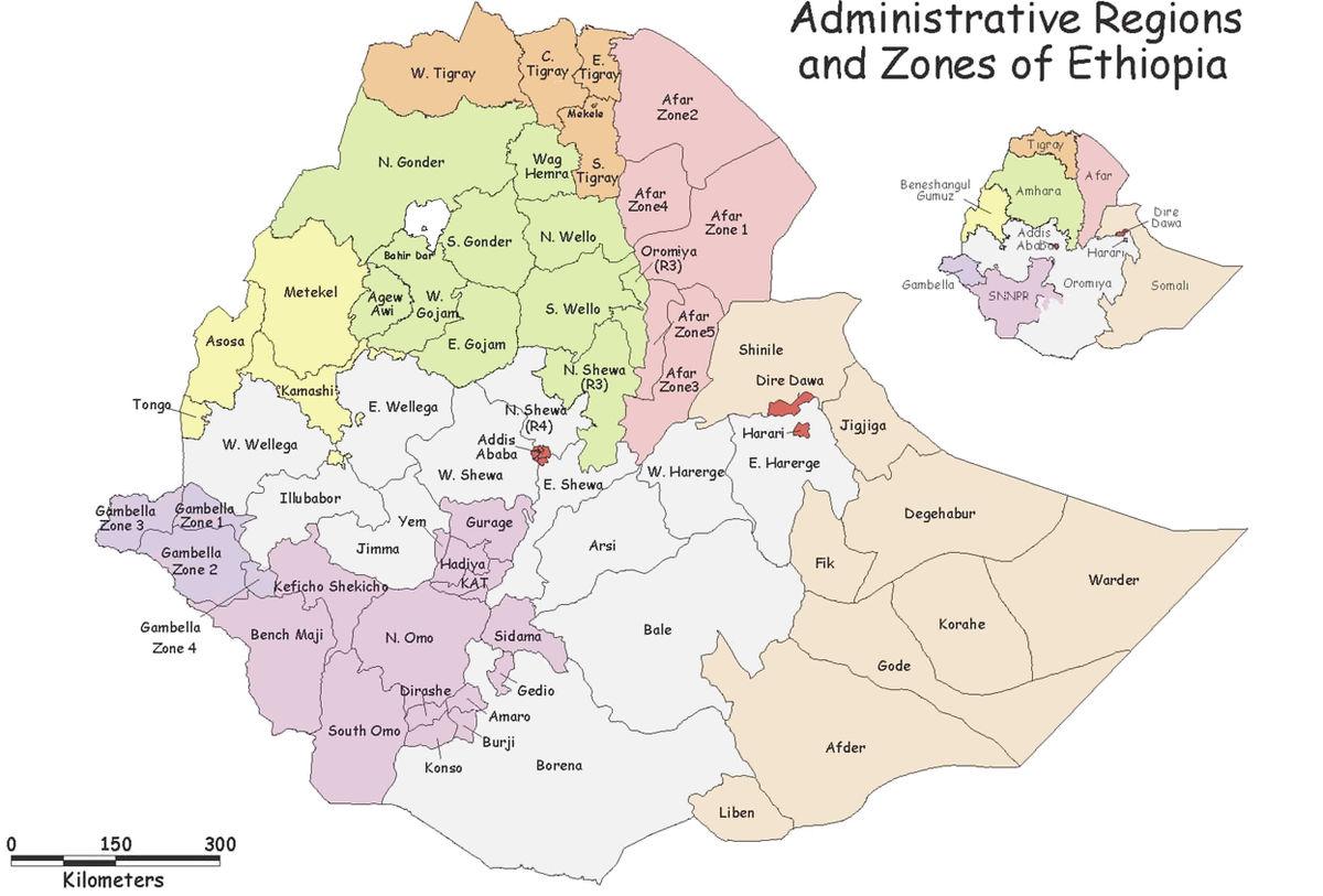 map of ethiopia regions and woredas pdf